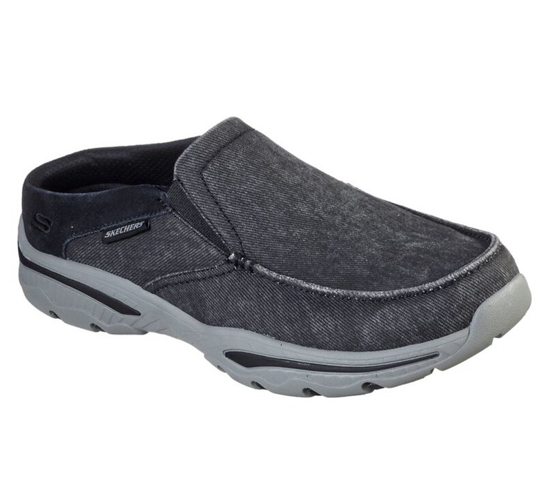Skechers Herr Svarta Fritidsskor - Relaxed Fit: Creston - Backlot - Sverige (IJLAB-4536)
